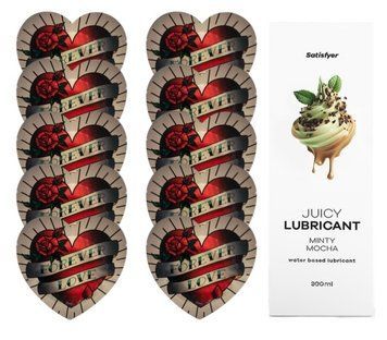 Комплект Pasante Heart 10шт. + Лубрикант Satisfyer Juicy Lubricant Minty Mocha 300 мл SOS11557 фото