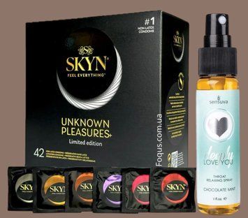 Набір SKYN Pleasures, 42 шт-6 видів + Спрей Sensuva Deeply Love You Chocolate Mint (29 мл) SOS5146 фото