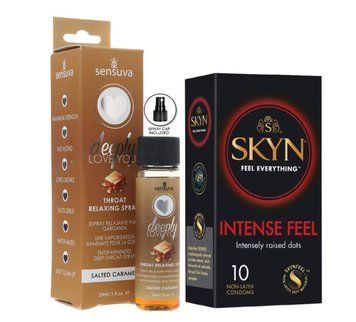 SKYN Intense Feel &mdash; 10 шт та Спрей Sensuva Deeply Love You Salted Caramel SOS894 фото