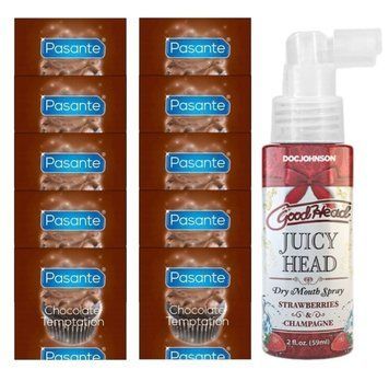 Pasante Chocolate Temptation 10 шт + Doc Johnson &ndash; Strawberries and Champagne (59 мл) SOS14002 фото