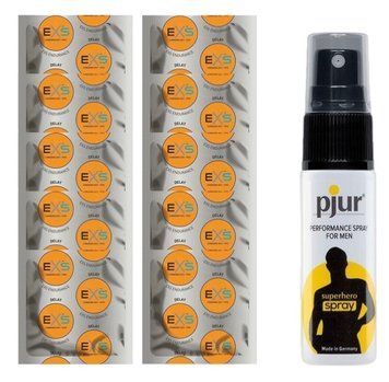 Комплект: EXS Delay 10 шт + Пролонгатор pjur Superhero Spray (20 мл) SOS11025 фото