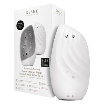 Очистительная щетка для лица GESKE Sonic Thermo Facial Brush&Face-Lifter 8в1 white HB0095 фото