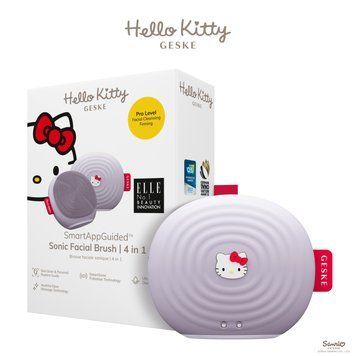 Электронная ультразвуковая щетка для лица GESKE Sonic Facial Brush 4в1 Hello Kitty purple HB0242 фото