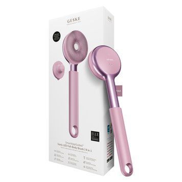 Звуковая светодиодная щетка для всего тела GESKE Sonic LED Full-Body Brush&Intensive Exfoliator 9в1 pink HB0390 фото