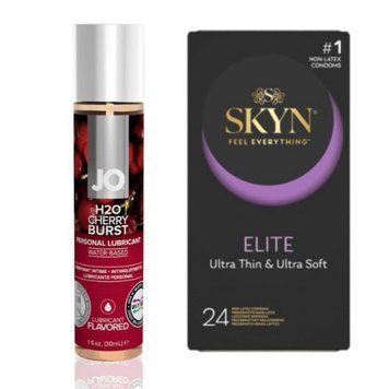 SKYN Elite, 24 шт + Лубрикант System JO H2O &mdash; Cherry (30 мл) SOS4782 фото