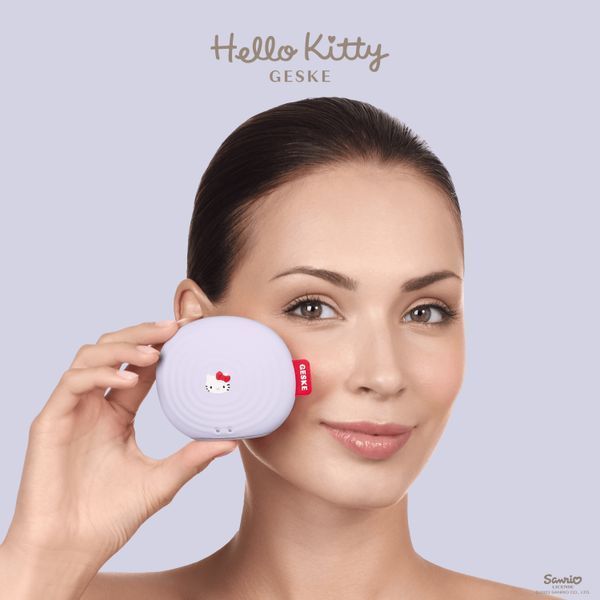 Электронная ультразвуковая щетка для лица GESKE Sonic Facial Brush 4в1 Hello Kitty purple HB0242 фото