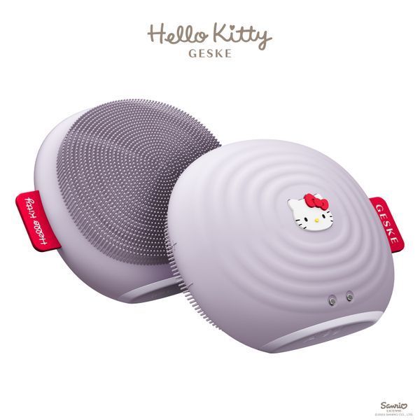 Электронная ультразвуковая щетка для лица GESKE Sonic Facial Brush 4в1 Hello Kitty purple HB0242 фото