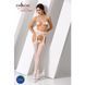 Кружевные колготки-бодистокинги One Size, White, имитация чулков и пояса с гартерами PSS014W фото 3