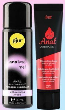 Набор лубрикантов pjur analyse me! Relaxing jojoba silicone 30 мл + Int Hot Anal (100 мл) LB654 фото