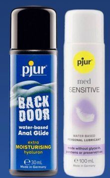 Набор лубрикантов pjur backdoor Comfort water glide 30 мл + pjur MED Sensitive glide 100 мл LB216 фото