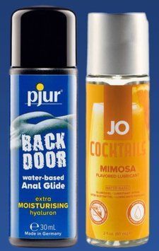 Набор лубрикантов pjur backdoor Comfort water glide 30 мл + System JO Cocktails Mimosa (60 мл) LB384 фото