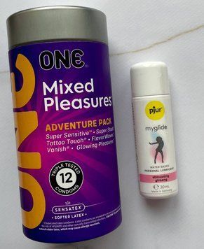 Комплект ONE Mixed Pleasures 12 шт + Збудлива змазка pjur my glide 30 мл SOS1393 фото