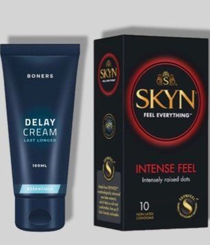 SKYN Intense Feel 10 шт + Пролонгатор Boners Delay Cream SOS5650 фото