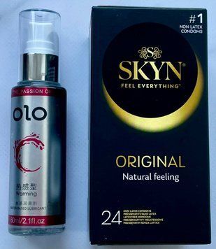 Комплект SKYN Original 24 шт - Лубрикант зігріваючий OLO 60 мл SOS3303 фото