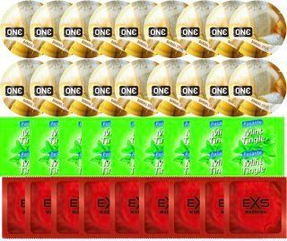 Набір 36 шт ONE Banana Split + Pasante Mint Tingle + EXS Warming Comfy Fit SOS7656 фото