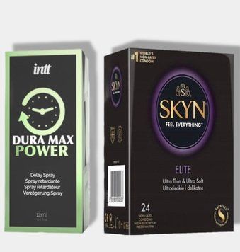 SKYN Elite 24 шт + Пролонгатор Intt Dura Max Power (12 мл) SOS5750 фото