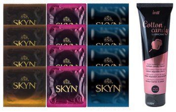 Комплект: Лубрикант Intt Cotton Candy (100 мл) + 12 шт SKYN  SOS10405 фото