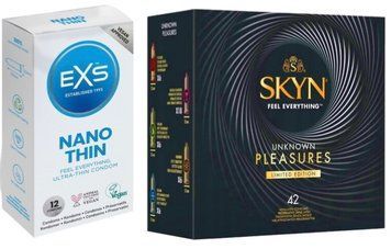 Набор с SKYN Pleasures, 42 шт + EXS NANO Thin 12 шт SOS7936 фото