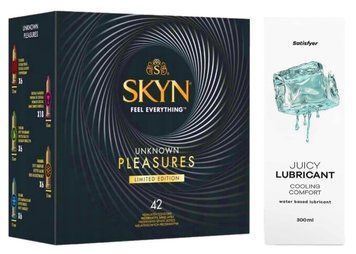 Набір Лубрикант Satisfyer Cooling Comfort 300 мл + SKYN Pleasures 42 шт. SOS12777 фото