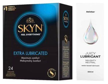 Комплект Лубрикант Satisfyer Juicy Lubricant Naughty Neutral 300 мл + SKYN Extra Lube 24 шт SOS12759 фото