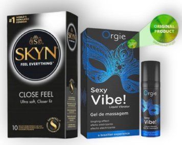 SKYN Close Feel 10 штук + SEXY VIBE для чутливих, 15 мл ORGIE  SOS6774 фото