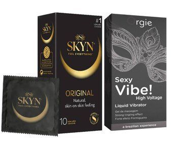 SKYN ORIGINAL &ndash; 10 шт и Жидкий ORGIE SEXY VIBE HIGH VOLTAGE, 15 мл SOS820 фото