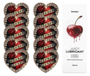 Комплект Pasante Heart 10шт. + Лубрикант Satisfyer Juicy Lubricant Cheeky Cherry 300 мл SOS11558 фото