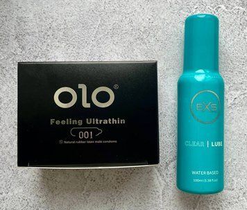 Набор OLO Feeling Ultrathin 001 10шт - Лубрикант EXS Clear Lube 100 мл SOS2590 фото