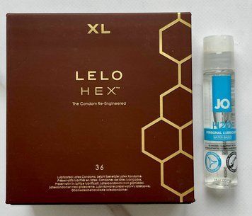 Комплект LELO HEX Respect XL 36 шт + Лубрикант  System JO H2O ORIGINAL (30 мл) SOS2975 фото