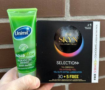SKYN Selection 30 + 5 of 5 Senses 35 шт та Лубрикант Unimil Aqua Aloe 80 мл у подарунок SOS588 фото