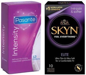 Набор с SKYN Elite 10 шт + Pasante Intensity (Ribs & Dots), 12 шт SOS8086 фото