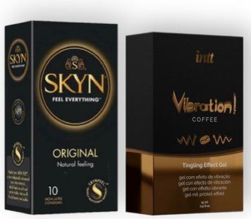 SKYN Original 10 шт + Intt Vibration Coffee (15 мл) SOS6824 фото
