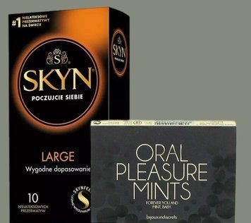 Комплект SKYN Large 10 шт + Мятные конфеты Bijoux Indiscrets Oral Pleasure Mints &ndash; Peppermint SOS5559 фото