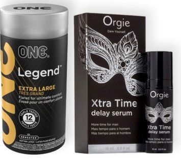 Набор из 12 шт ONE Legend Extra Large + Пролонгатор Orgie Xtra Time Delay Serum, 15 мл SOS9055 фото