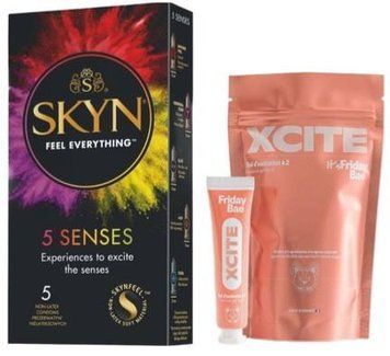 Набір з SKYN 5 Senses + Гель для пар XCITE, 15 мл Friday Bae SOS9649 фото