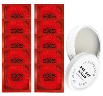 Комплект EXS Warming 10 шт + Bijoux Indiscrets Bad Day Killer SOS14329 фото