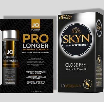 SKYN Close Feel 10 шт + пролонгатор JO Prolonger Spray with Lidocaine (60 мл) SOS4926 фото
