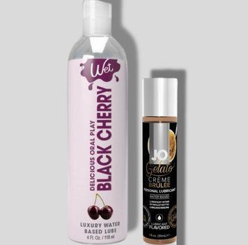 Wet Oral Play Black Cherry (118 мл) + JO GELATO CremeBrulee (30 мл) LB895 фото