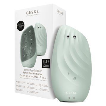 Очистительная щетка для лица GESKE Sonic Thermo Facial Brush&Face-Lifter 8в1 green HB0096 фото