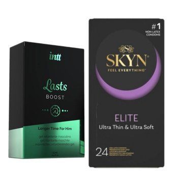 Набор Skyn ​​Elite 24 шт + Пролонгатор для мужчин Intt Lasts (15 мл) SOS4333 фото