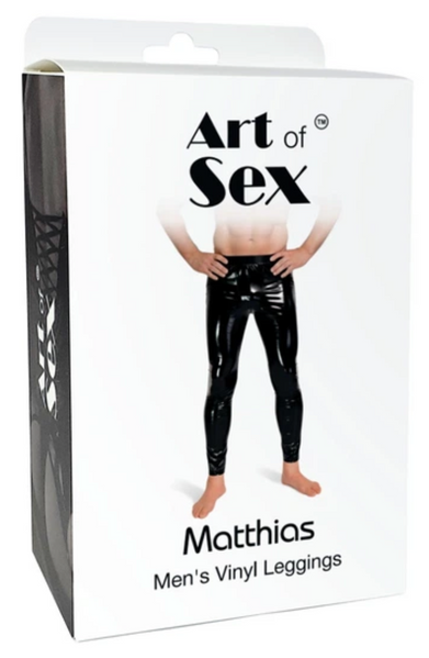 Лаковані чоловічі легінси Art of Sex Matthias, чорні (S) SX3530 фото