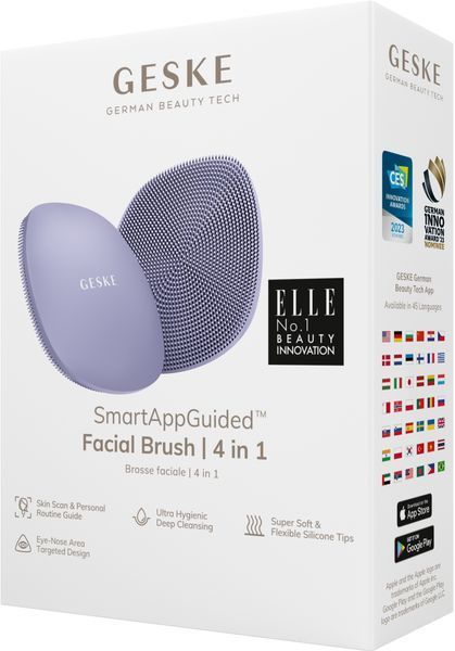 Щітка для обличчя GESKE Facial Brush 4в1 purple HB0046 фото