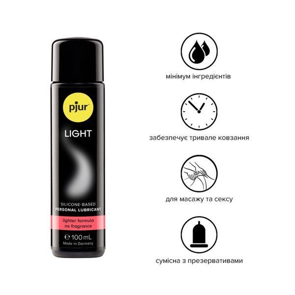 Силиконовая смазка pjur Light 100 мл наиболее редкая, 2в1 для секса и массажа. PJ10210 фото