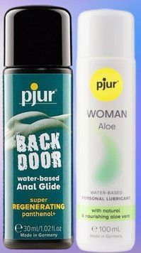 Набор лубрикантов pjur backdoor Regenerating 30 мл + pjur Woman Aloe 100 мл LB439 фото