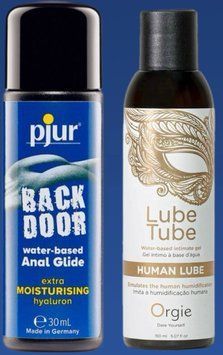Набор лубрикантов pjur backdoor Comfort water glide 30 мл + HUMAN LUBE intimate gel, 150 мл Orgie LB340 фото