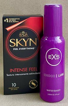 Комплект SKYN Intense Feel + EXS Choco Lube Water Based 100 мл SOS1055 фото