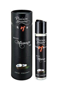 Массажное масло Plaisirs Secrets Coconut с афродизиаками, съедобное (59 мл) SO1838 фото