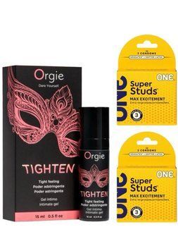 Гель для сужения Orgie &ndash; Tighten (15 мл)+ ONE Super Studs Triple Set 6 шт SOS6715 фото