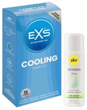 Комплект EXS Cooling 12 шт + Pjur Woman Aloe 30 мл SOS13617 фото