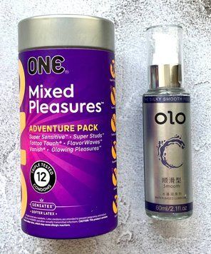 Набор ONE Mixed Pleasures (12 штук) + Лубрикант "olo smooth" 60 мл SOS2349 фото